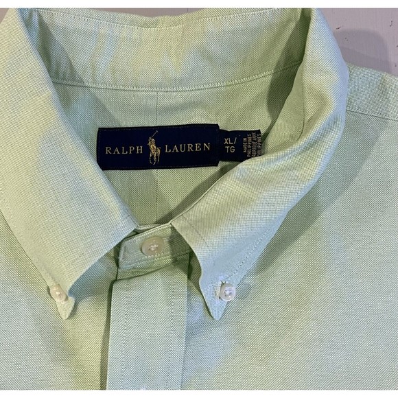 Ralph Lauren Polo Shirt Mens Extra Large Green Long Sleeve Button Down - Picture 5 of 10